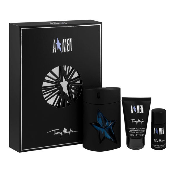 MUGLER AMEN MEN EDT 100ML REFILLABLE + SHAMPOO 50ML + DEO STICK 20ML