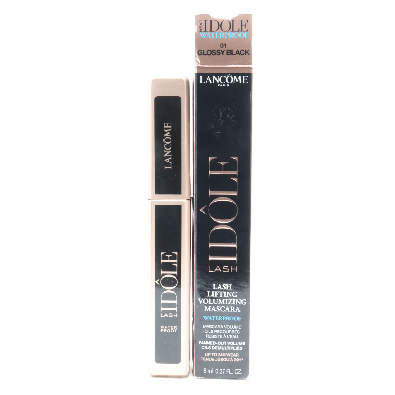 LANCOME  LASHES IDOLE MASCARA  BLACK WOTERPROOF  8 ML