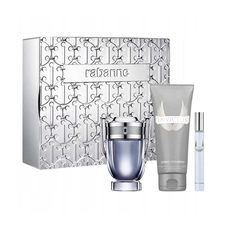 RABANNE INVICTUS HOMME EDT 100ML + ALL OVER SHAMPOO 100ML + EDT 10ML TRAVEL EDITION