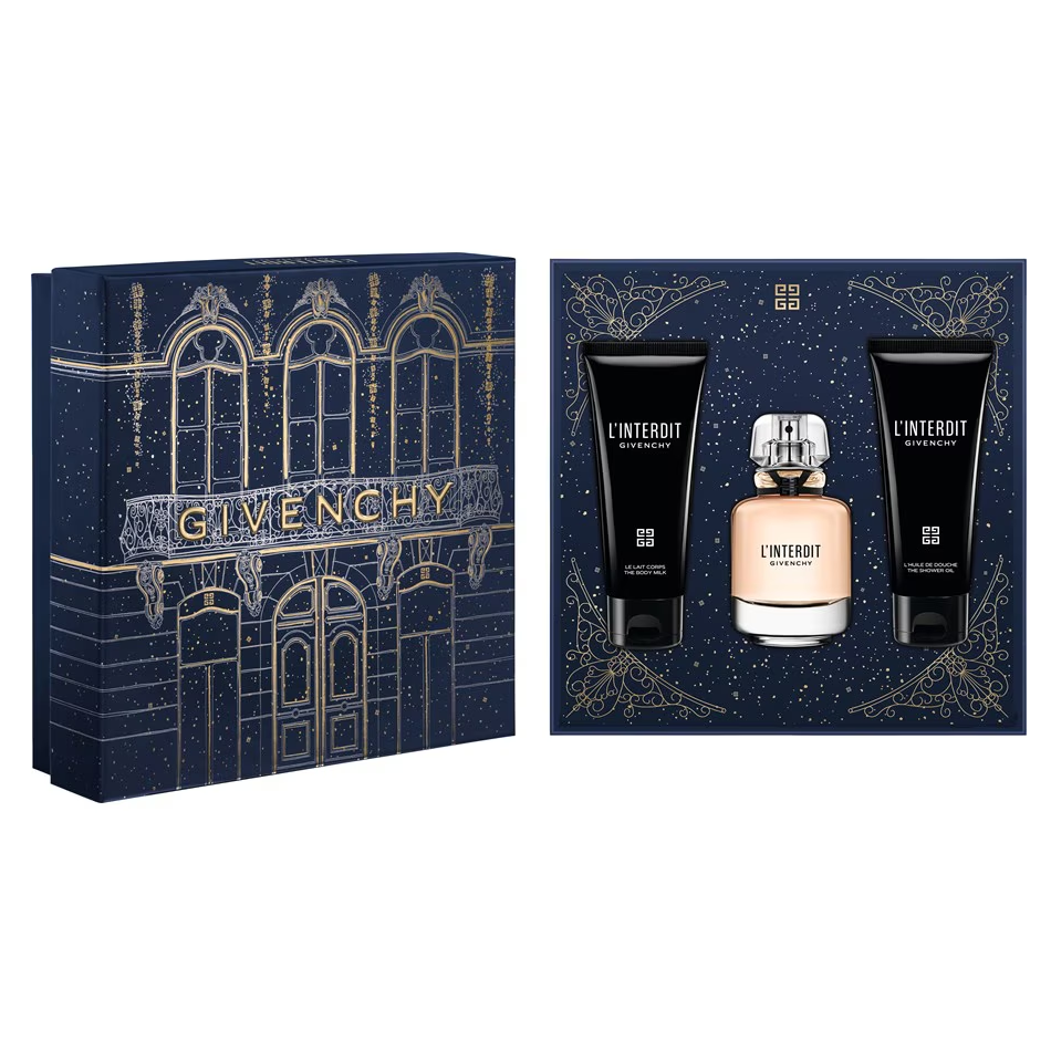 GIVENCHY L’INTERDIT WOMAN EDP 50ML + BL 75ML + SG 75MLwoda perfumowana + balsam do ciała + żel pod prysznic