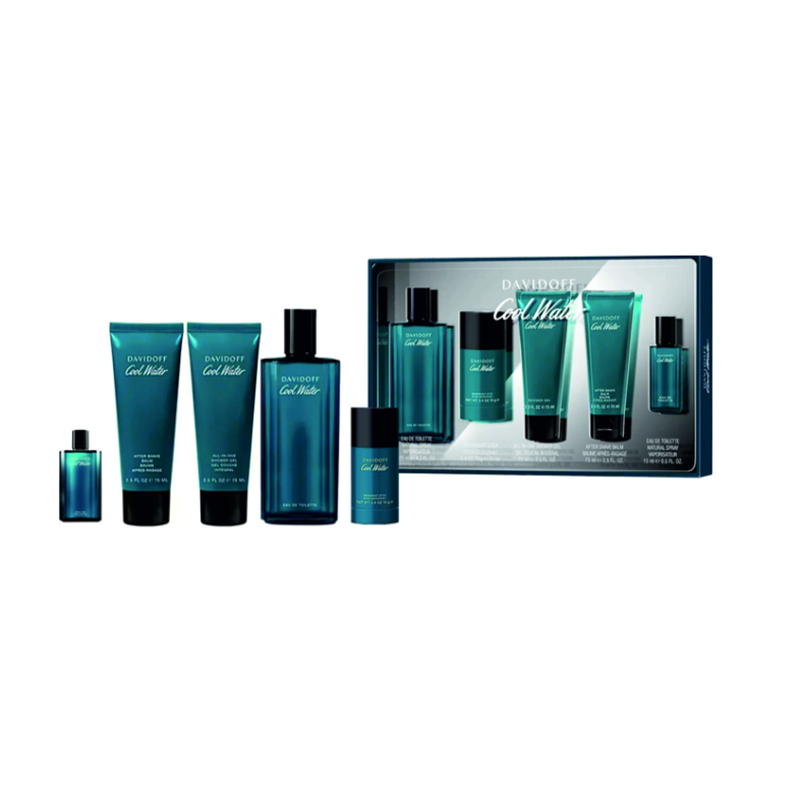DAVIDOFF COOL WATER HOMME EDT 125ML + EDT 15ML + DEO STICK 70G + SHOWER GEL 75ML + AFTER SHAVE BALM 75ML