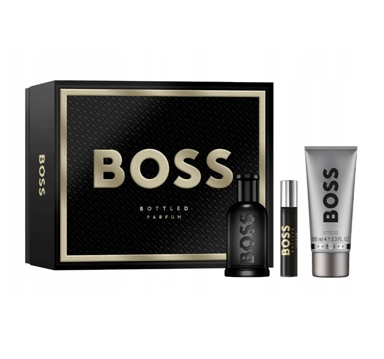 BOSS BOTTLED PARFUM 100ML + EDP 10ML + SHOWER GEL 100ML